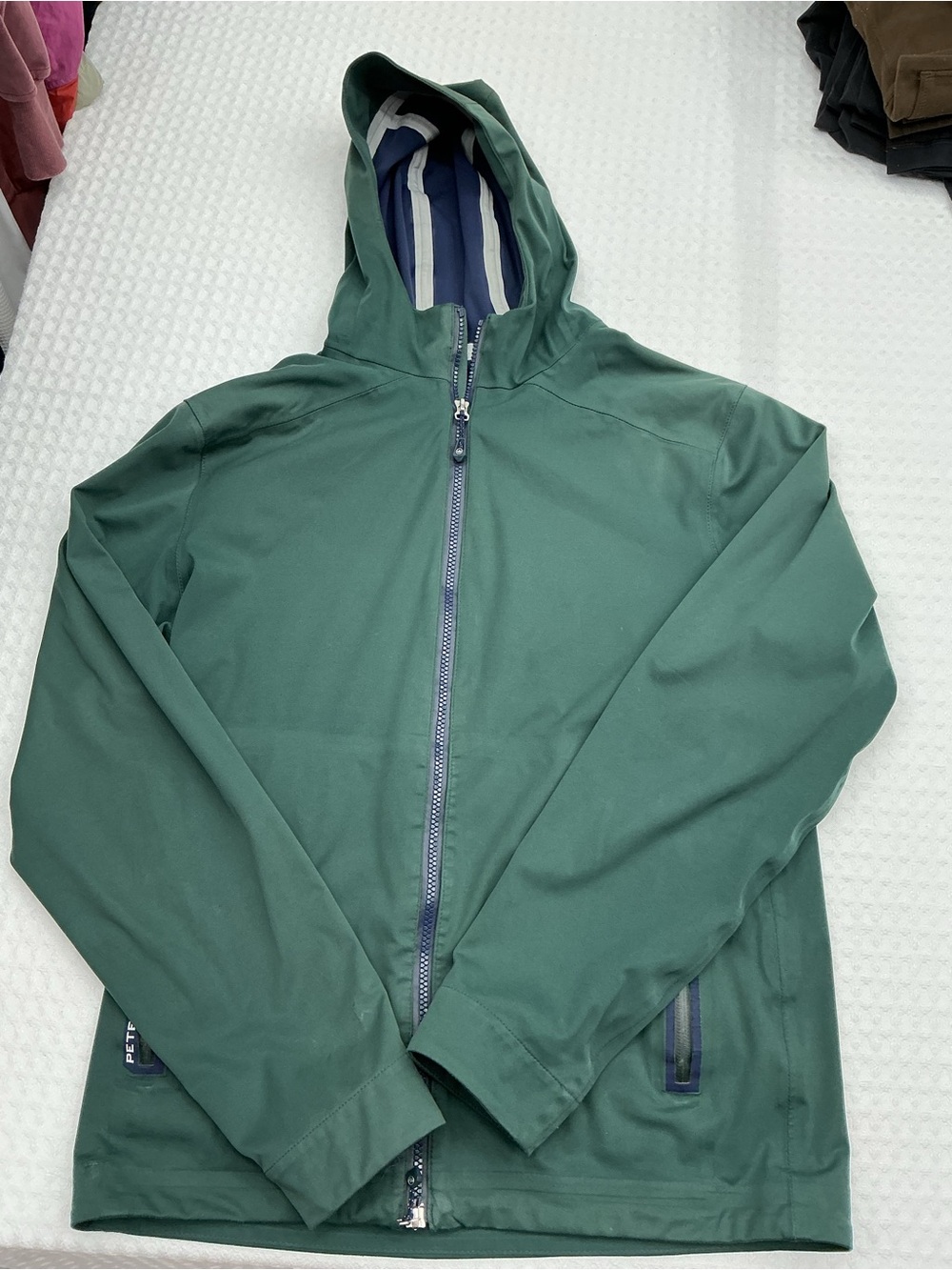 Peter Millar Green Hooded Windbreaker